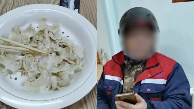 男子吃12元管饱水饺只吃馅不吃皮